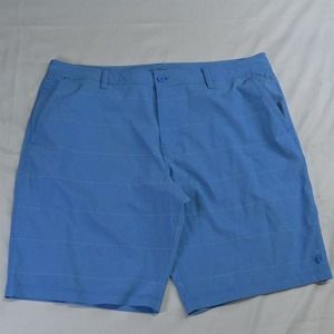 Hang Ten 40 x 11" Light‎ Blue Stripe Tech Wicking Hybrid Shorts